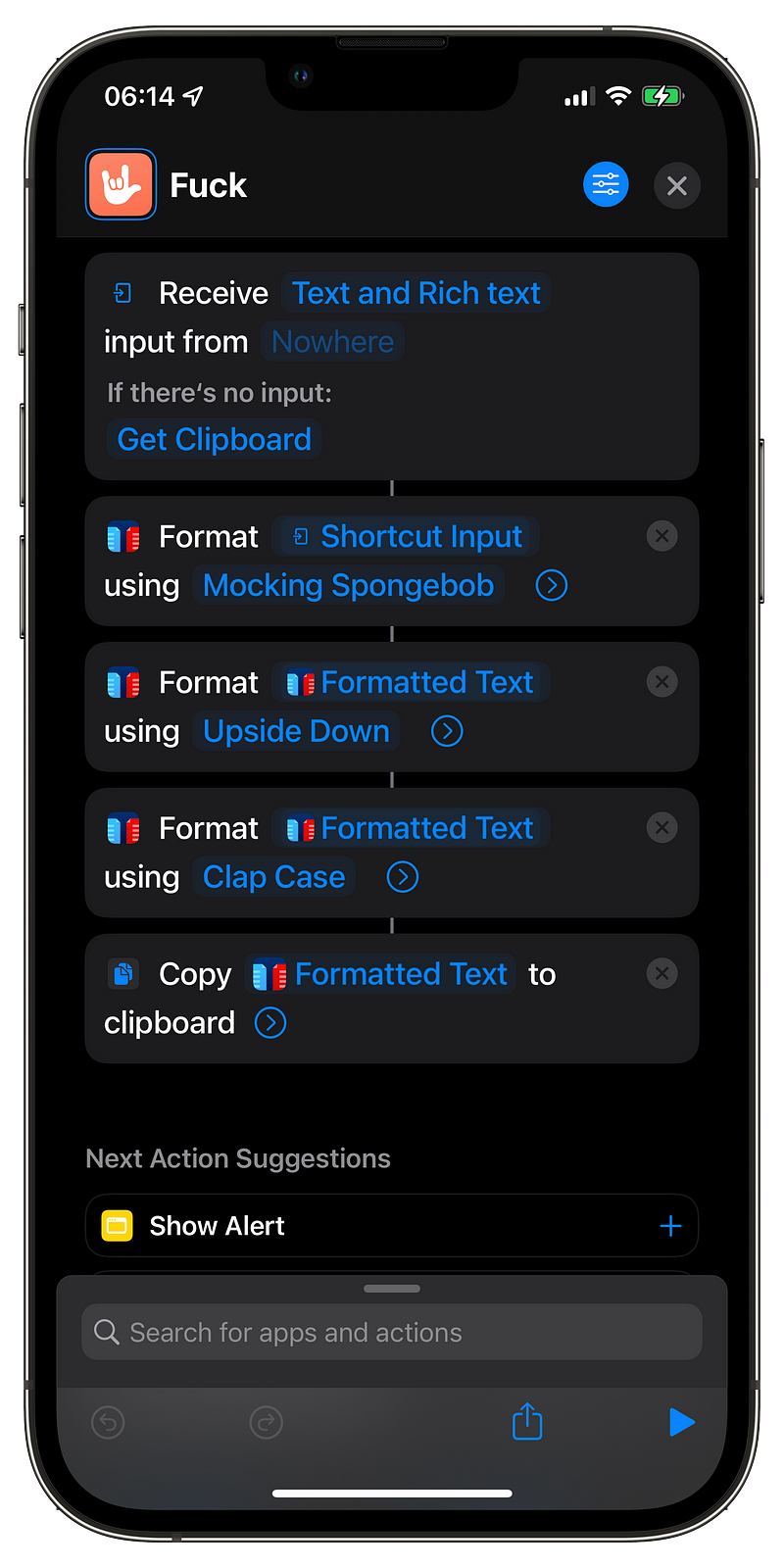 Fuck Shortcut