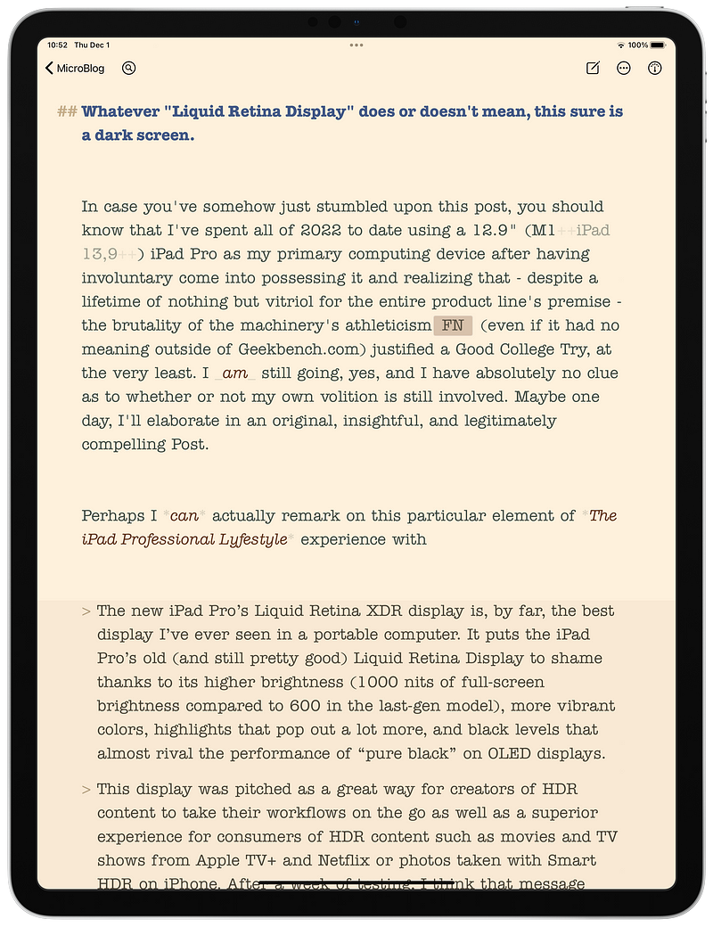 Another Brief Showcase of Ulysses’ Visual Malleability